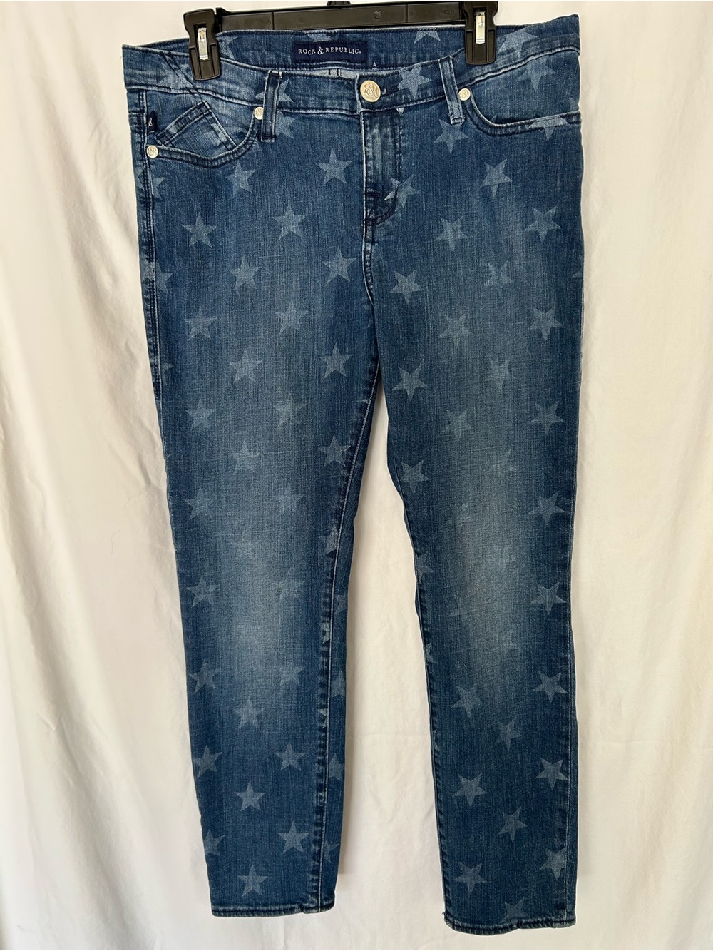 Rock & Republic Hamburg Star Print Skinny Jeans Rock & Roll Denim
